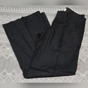 Alice + Olivia X Scoop Linen Low Waist Wide Leg Black Pants Size 4